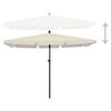 vidaXL Garden Parasol with Pole 210x140 cm Sand