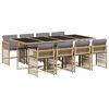 vidaXL Garden Dining Set | Mix Beige