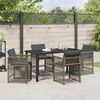 vidaXL Garden Dining Set 5 pcs Grey Poly Rattan