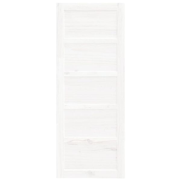 vidaXL Barn Door White 80x1.8x204.5 cm Solid Wood Pine