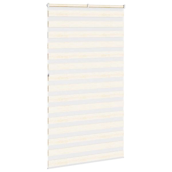 vidaXL Zebra Blind Marble Beige 125x230 cm Fabric Width 120.9 cm Polyester