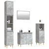 vidaXL 4 Piece Bathroom Furniture Set Concrete Grey Engineered Wood