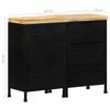 vidaXL Sideboard with 6 Drawers Rough Mango Wood