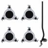 vidaXL Furniture Rollers 4 pcs with Lifter 19x17.5x6 cm Steel 1000 kg