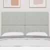 vidaXL Headboard with Headboard Light Grey 144 cm Faux Leather