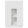 vidaXL Desk with Shelf White 71.5 x 31.5 x 106.5 cm Engineered Wood