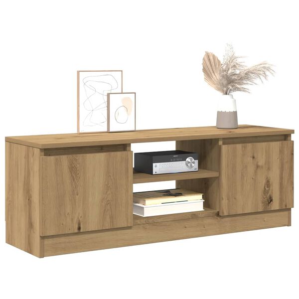 vidaXL TV Cabinet Artisan Oak 102x30x36 cm Engineered Wood