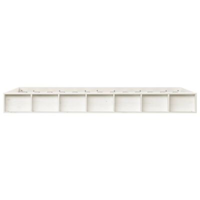 vidaXL Bed Frame White 100x200 cm Solid Wood