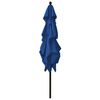 vidaXL 3-Tier Garden Parasol with Aluminium Pole Azure Blue 2.5x2.5 m