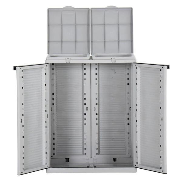 vidaXL Trash Bin Eco Cabinet 68x39x89 cm Grey and Black