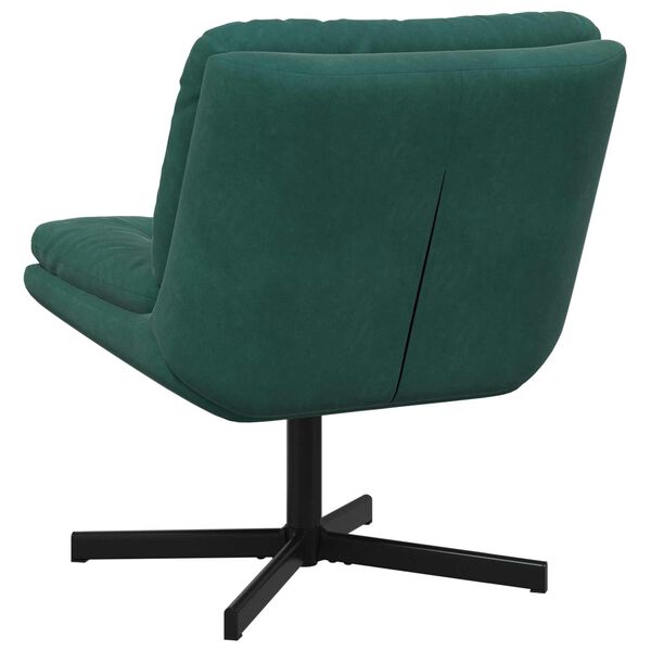 vidaXL Swivel Relaxing Chair Dark Green 63 x 75 x 76 cm Velvet