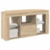 vidaXL Corner LED TV Cabinet Wall-mounted Sonoma Oak 102 x 40 x 50 cm