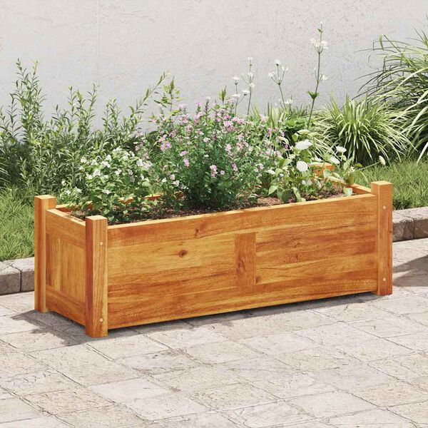 vidaXL Garden Raised Bed Acacia Wood 76x27.6x25 cm