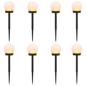 vidaXL Outdoor Solar Lights with Ground Spike 8 pcs Warm White 38.5 cm