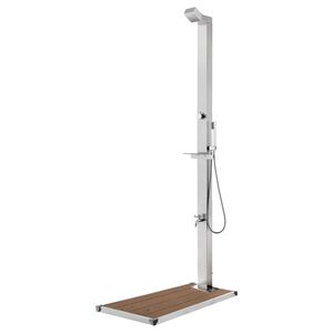 vidaXL Garden Shower | Stainless Steel, Brown