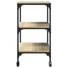 vidaXL Kitchen Trolley Sonoma Oak 60x41x76 cm Engineered Wood