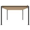 vidaXL Gazebo with Louvered Roof 3x4 m Taupe Fabric and Aluminium