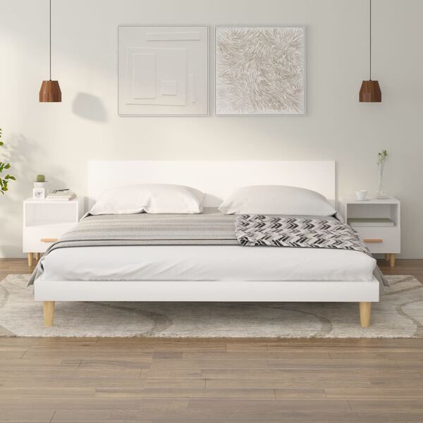 vidaXL Bedside Cabinets 2 pcs White 40x35x47 cm