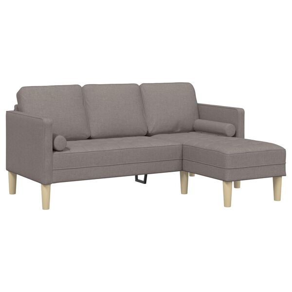 vidaXL Sofa Set 2 pcs Taupe 173 x 131 x 67 cm Fabric