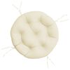 vidaXL Round Cushion Cream &Oslash; 60 x11 cm Oxford Fabric