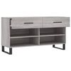 vidaXL Shoe Bench Grey Sonoma 102x35x55 cm Engineered Wood