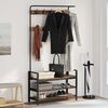 vidaXL Coat Rack with Shelf Old Wood 95 x 34 x 184 cm Engineered wood