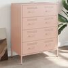 vidaXL Sideboard Pink 68x39x89 cm Steel