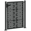 vidaXL Garden Gate with Lock Black 85 x 130 cm Powder-Coated Steel
