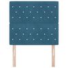 vidaXL LED Headboard with LED Strip Lights Dark Blue 100 cm Polyester