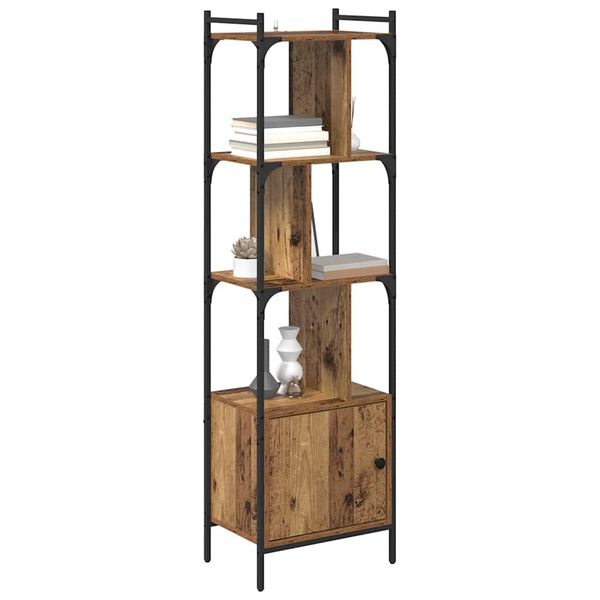 vidaXL Bookcase Old Wood 44.5 x 30 x 154.5 cm Engineered Wood