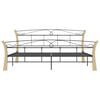 vidaXL Bed Frame without Mattress Black Metal 200x200 cm