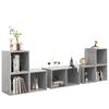vidaXL 6 Piece TV Cabinet Set Concrete Grey Engineered Wood