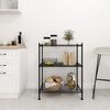 vidaXL 3-Tier Storage Rack 60x35x76 cm Black 150 kg