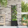 vidaXL Garden Planter Black 40 x 40 x 143 cm Steel