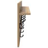 vidaXL Wall-Mounted Coat Rack with Shelf Artisan Oak 80 x 40 x 12 cm