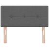 vidaXL LED Headboard with LED Strip Lights Dark Grey 100 cm Polyester