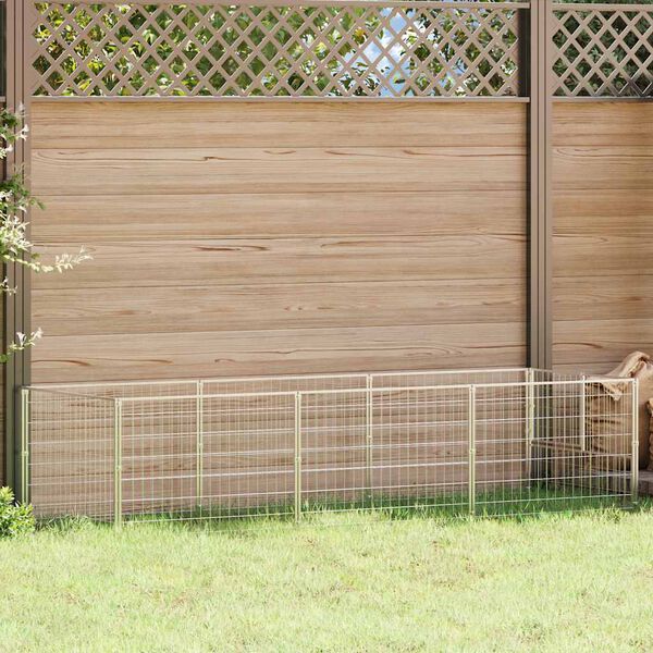 vidaXL Dog Kennel Silver 3 m&sup2; Steel