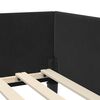vidaXL Corner Bed Frame with Headboard Black 100 cm x 200 cm Velvet