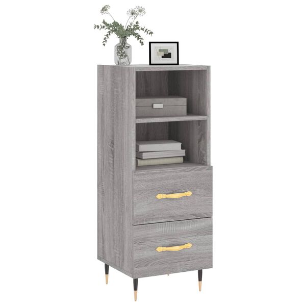 vidaXL Sideboard Grey Sonoma 34.5x34x90 cm Engineered Wood