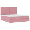 vidaXL Ottoman Bed with Mattresses Pink 160x200cm Velvet