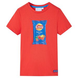 vidaXL Kids' T-shirt with Short Sleeves Red 140