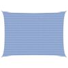 vidaXL Sunshade Sail Blue and White 5 x 6 m HDPE