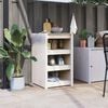 vidaXL Outdoor Kitchen Cabinet MEPPEL White 55x55x92 cm Solid Wood Pine