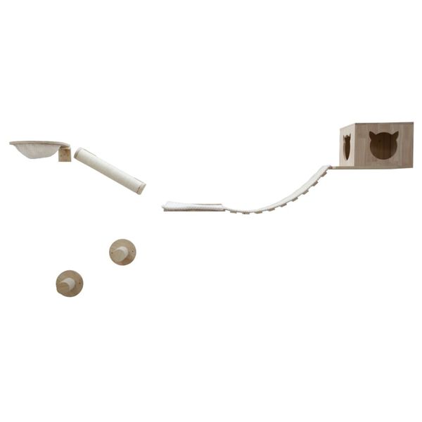 Kerbl Cat Climbing Wall Andes 52x40x32 cm Nature and White