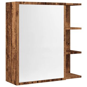 vidaXL Bathroom Mirror Cabinet Old Wood 62,5x20,5x64 cm Engineered Wood