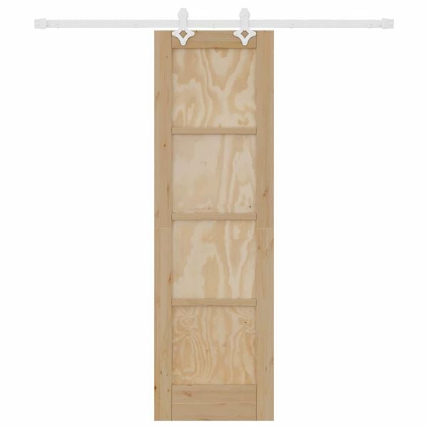 vidaXL Sliding Door Brown 61 x 198.5 cm Solid Pine Wood