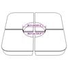 vidaXL 4 Piece Parasol Base Set for Cross Stand Parasol 100 kg PP