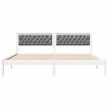 vidaXL Bed Frame Light Grey 200 x 200 cm Solid Pine Wood