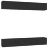 vidaXL TV Cabinets 4 pcs Black 100x30x30 cm Engineered Wood