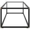 vidaXL Coffee Table Black with Tempered Glass 120x50x35 cm